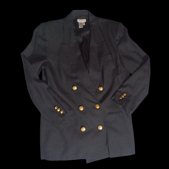 Talbots Women's Blazer – Size 14 Gold Button Detail Blazer Jacket Formal Preppy - Picture 2 of 5